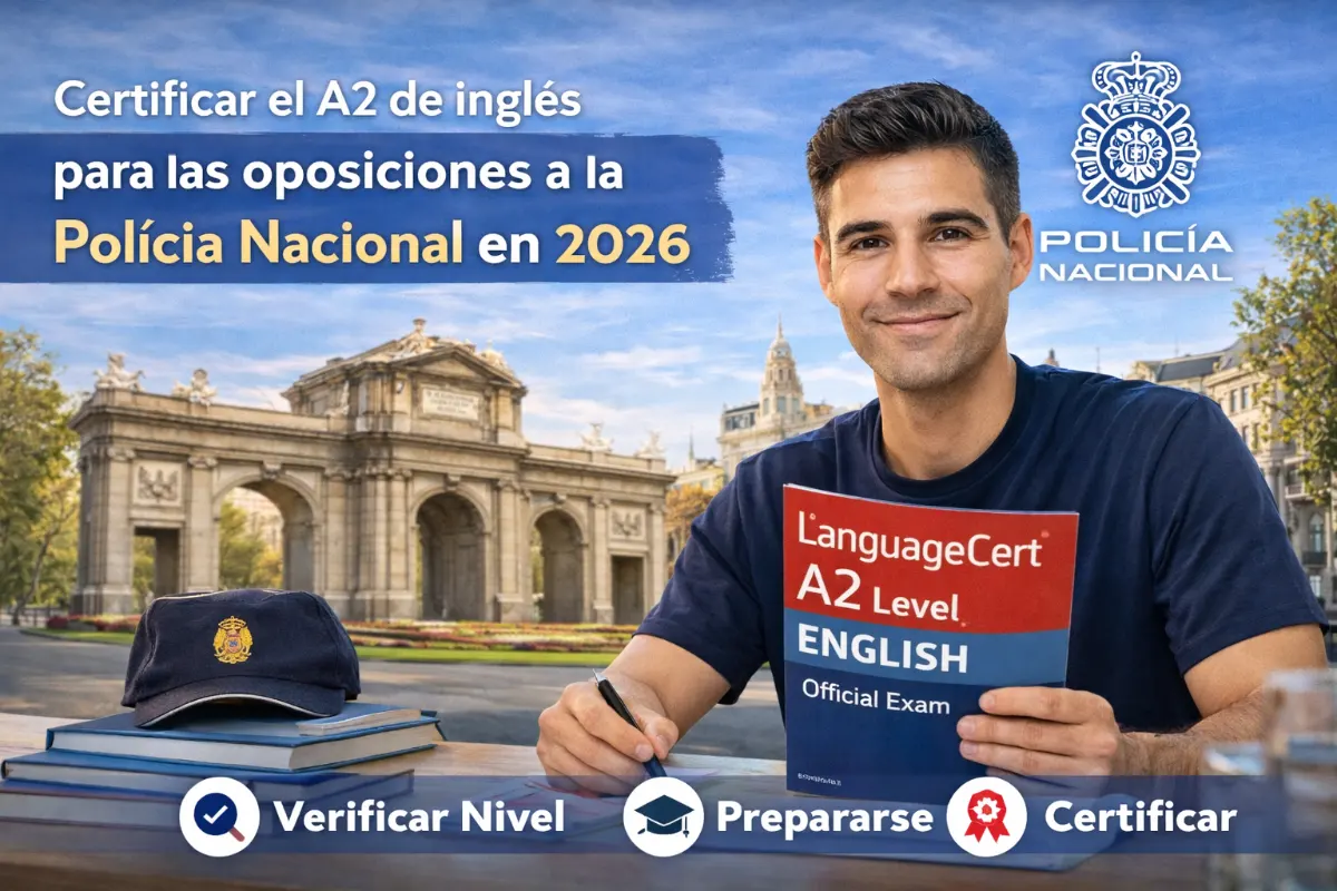 Certifica tu nivel A2 de inglés para las oposiciones a la Policía Nacional en 2026