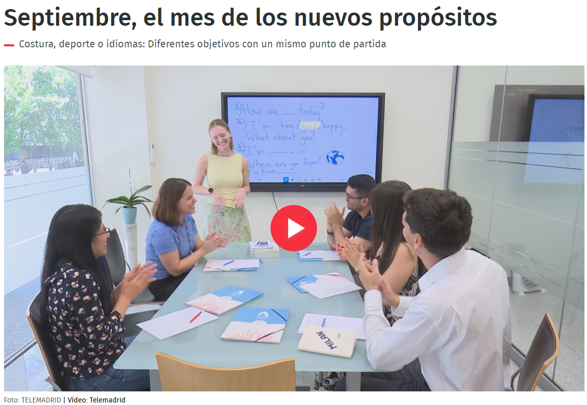 Telemadrid visita American Language Academy al inicio del nuevo curso de inglés